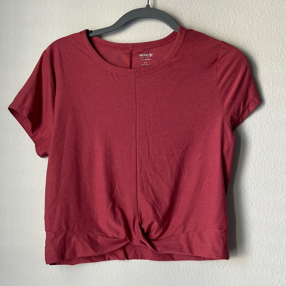 Old Navy Active Wear Women's Dark Pink Short Sleeve Top